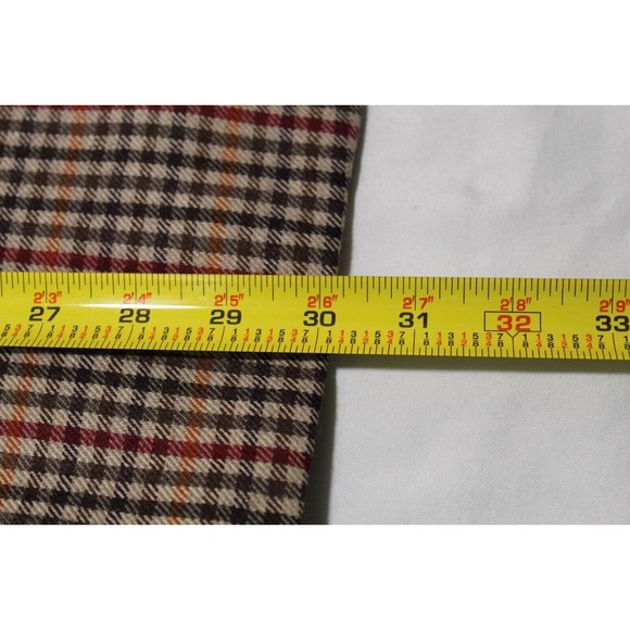 JH Collectibles Vtg Women's 16 Blazer Brown/Red Check Pattern Pockets 100% Wool - Picture 14 of 16